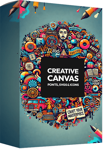 creative canvas icons and fonts