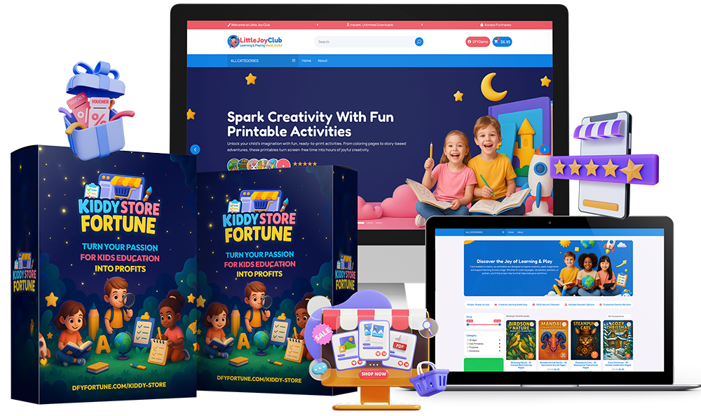 Kiddy Store Fortune Review – DFY Kids Printable Store Launch